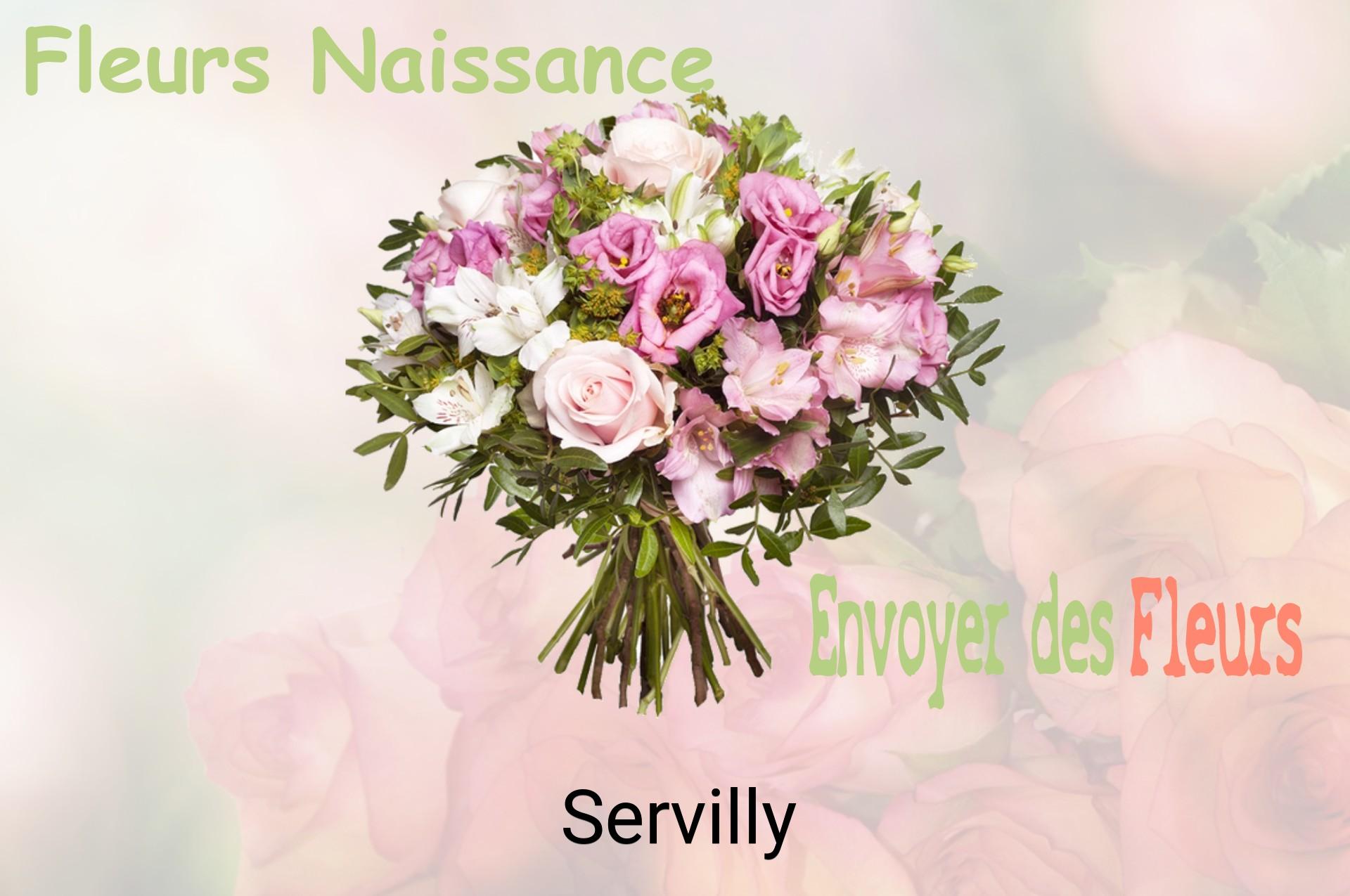 Bouquet de fleurs de naissance livré à Servilly